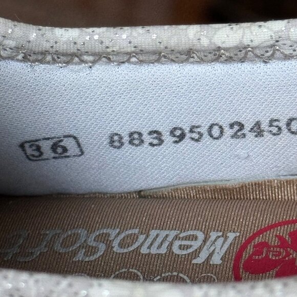 Rieker Nikita Trainer Womens Silver Leather Sneakers 36 US 6 Side Zipper Lace-Up - Picture 11 of 12